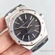 Swiss 3120 Replica Audemars Piguet Royal Oak SS Black Leather (2)_th.jpg